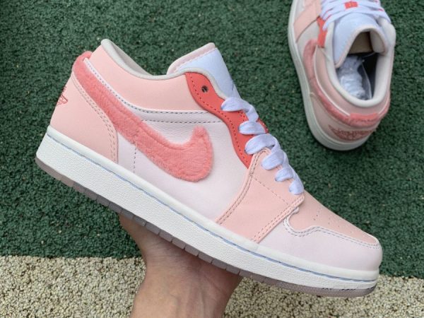 Air Jordan 1 Low Mighty Swooshers Furry Pink