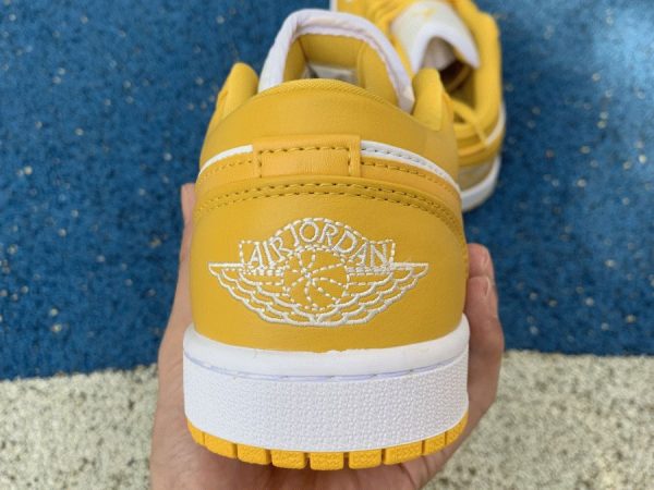 Air Jordan 1 Low Pollen Yellow back heel