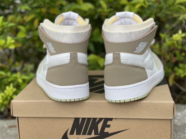 Jordan 1 High Zoom CMFT Olive Aura Khaki back heel