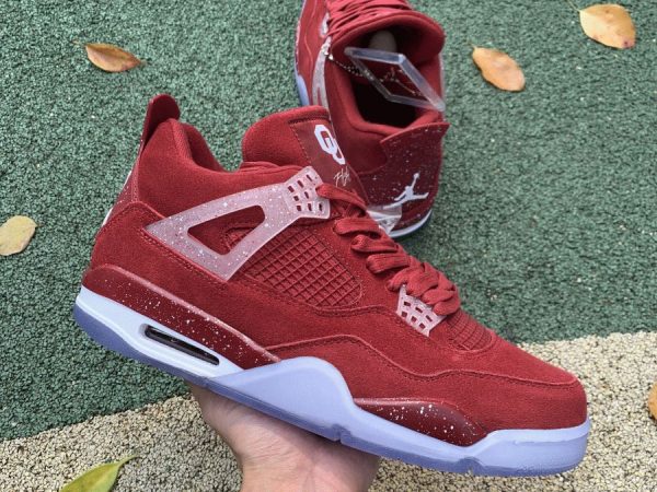 Jordan 4 Retro Oklahoma Sooners PE on hand