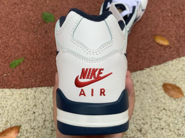 Nike Flight 89 White Navy Blue red heel