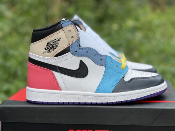 Air Jordan 1 Mid Multi Color Matching blue