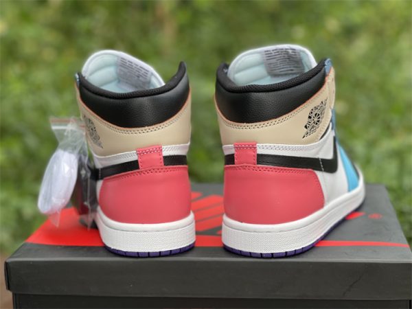 Air Jordan 1 Mid Multi Color Matching heel