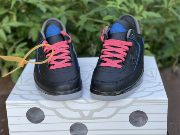 Black Royal Off-White x Air Jordan 2 Low front