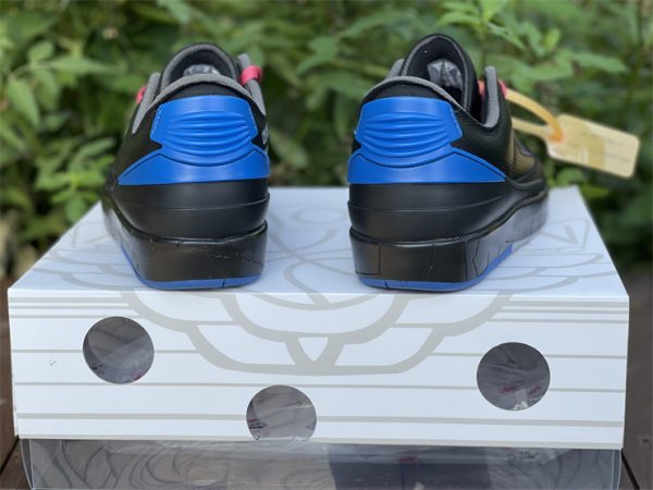 Black Royal Off-White x Air Jordan 2 Low heel