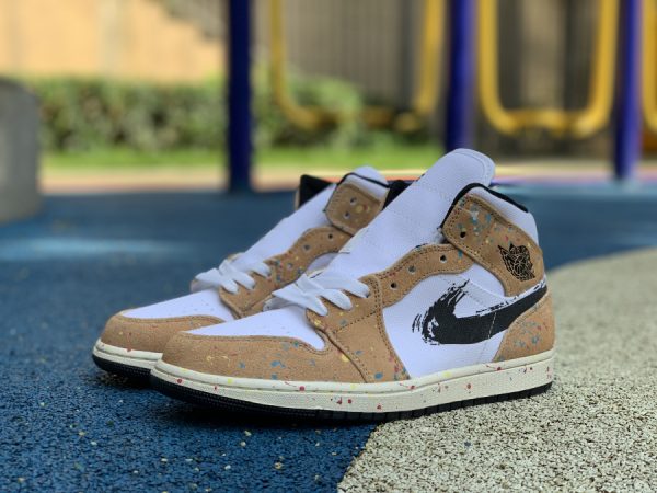 Jordan 1 Mid SE Brushstroke Paint Splatter