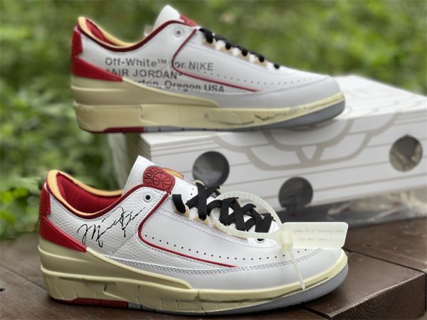 Off-White x Air Jordan 2 Low White Red dj4375 -