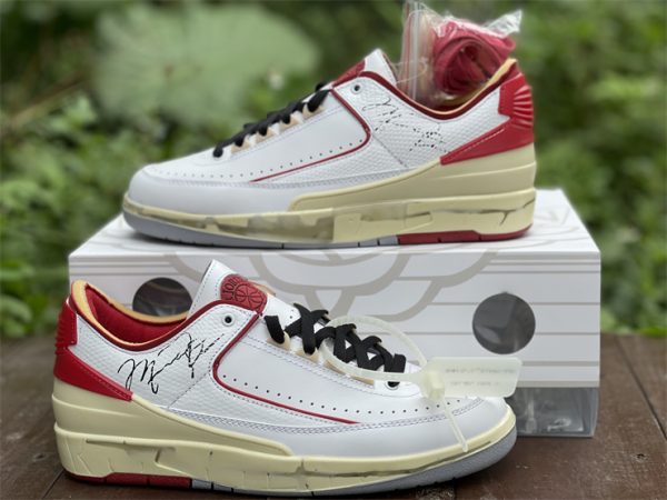 Off-White x Air Jordan 2 Low White Red for sale