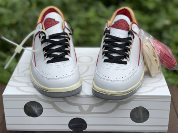 Off-White x Air Jordan 2 Low White Red front