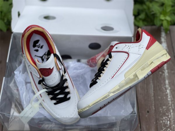 Off-White x Air Jordan 2 Low White Red inner