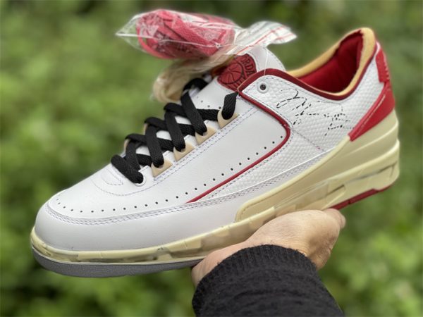 Off-White x Air Jordan 2 Low White Red on hand