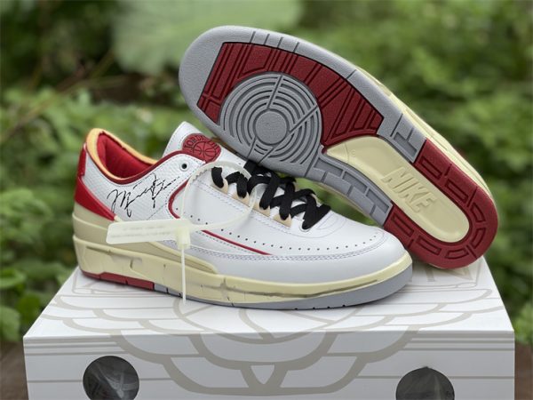 Off-White x Air Jordan 2 Low White Red side