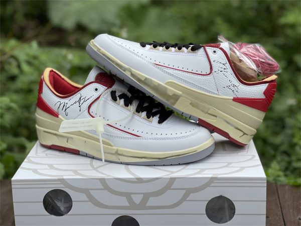 Off-White x Air Jordan 2 Low White Red where to buy