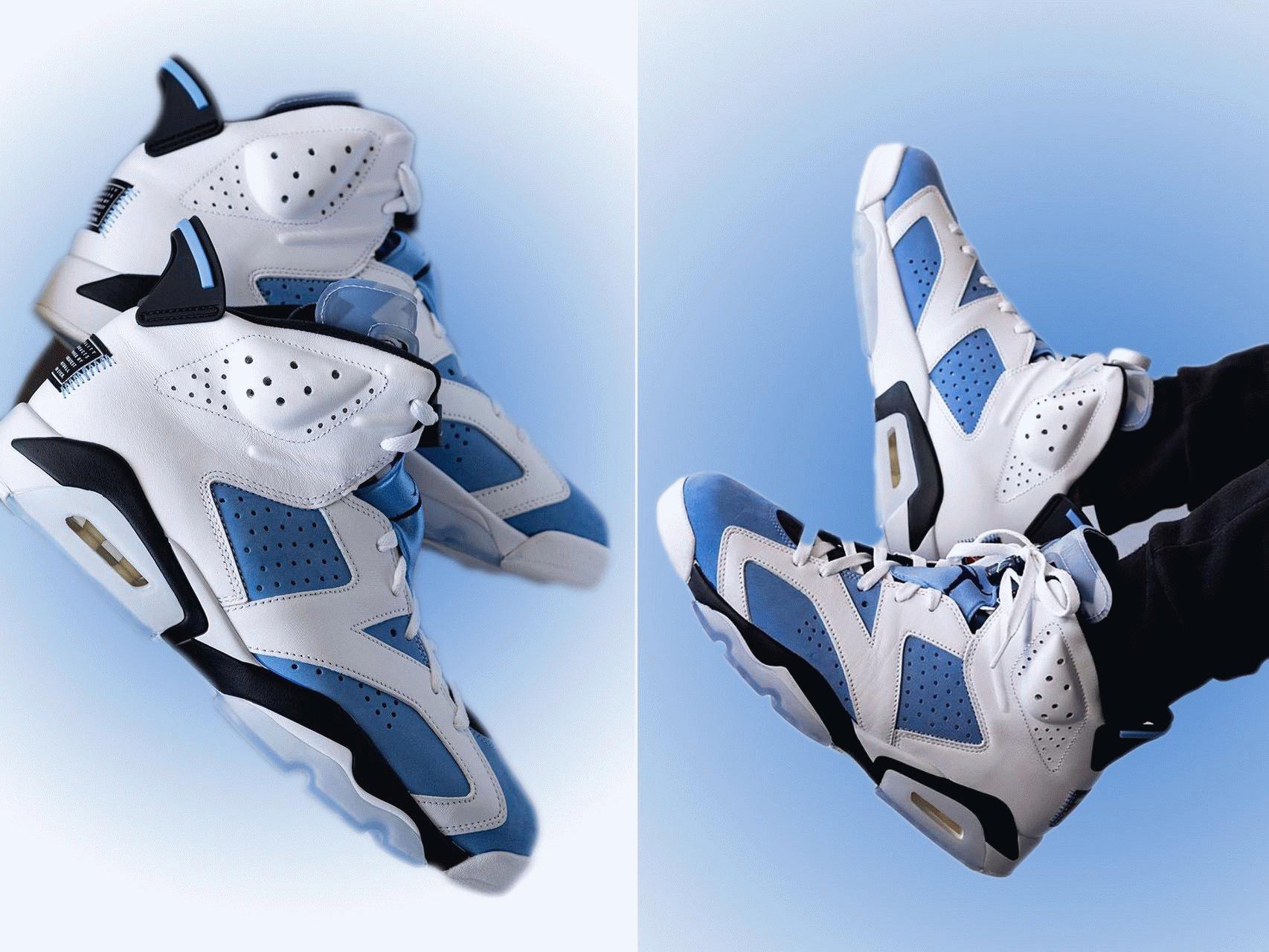 Air Jordan 6 “UNC” on Feet Look