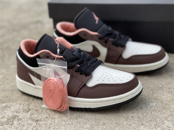 Light Chocolate Air Jordan 1 Low pink