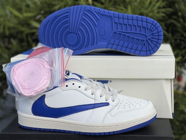 Travis Scott Jordan 1 White Royal Blue for sale