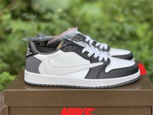 Travis Scott x Air Jordan 1 Low Black White Grey