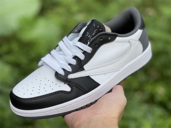 Travis Scott x Air Jordan 1 Low Black White Grey on hand