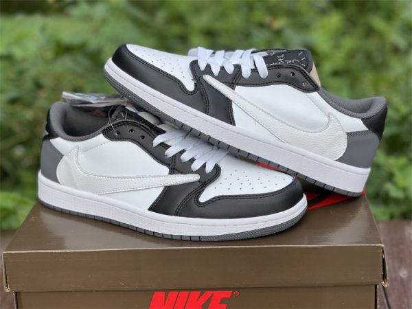 Travis Scott x Air Jordan 1 Low Black White Grey sneaker