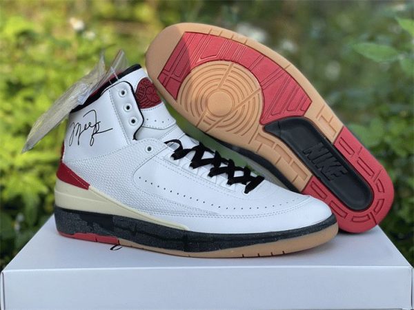 Air Jordan 2 II Retro White Varsity Red underfoot