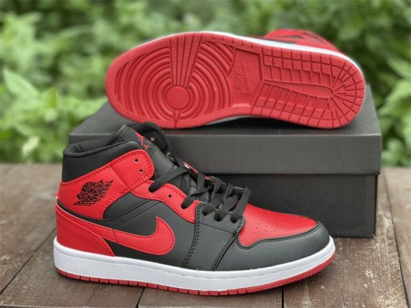 where to buy Air Jordan 1 Mid Black Red Bred