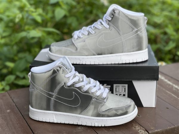 Clot x Nike Dunk High Metallic Silver DH4444-900 panling