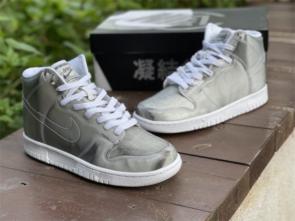 Clot x Nike Dunk High Metallic Silver DH4444-900 shoes