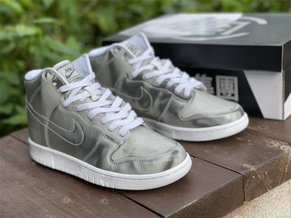 Clot x Nike Dunk High Metallic Silver sneaker