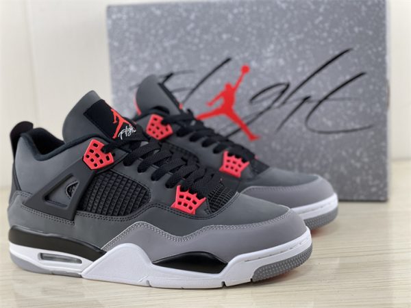 Air Jordan 4 Dark Grey Infrared 23 2022 Black-Cement Grey DH6927-061