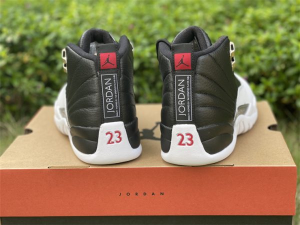 Air Jordan 12 Playoff Black red heel back