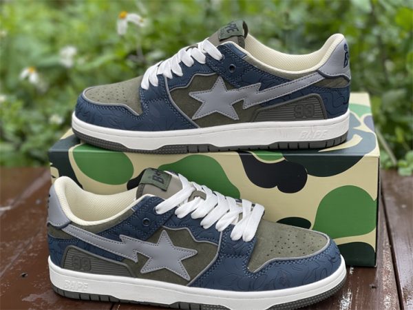 Bathing Ape Bape StaSolebox Camo Green Nave Blue on sale