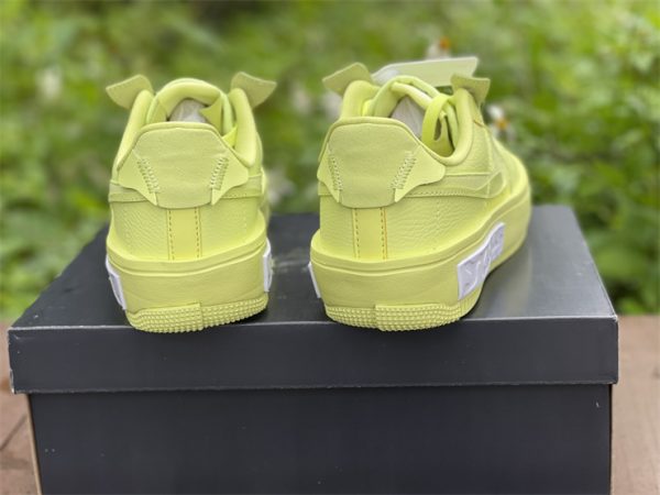 Nike Air Force 1 Fontanka Yellow Strike Lemon Twist heel