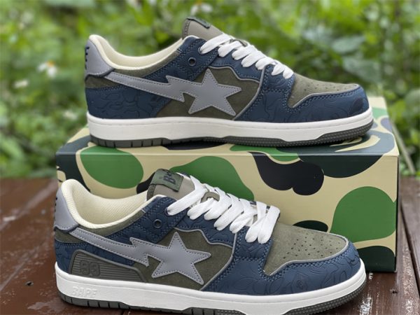 new Bathing Ape Bape StaSolebox Camo Green Nave Blue