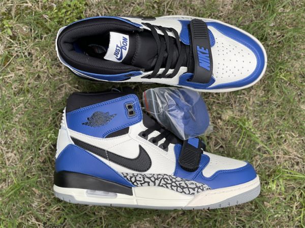 Don x Jordan Legacy 312 Storm Blue black swoosh