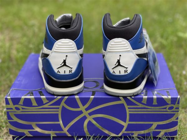 Don x Jordan Legacy 312 Storm Blue heel