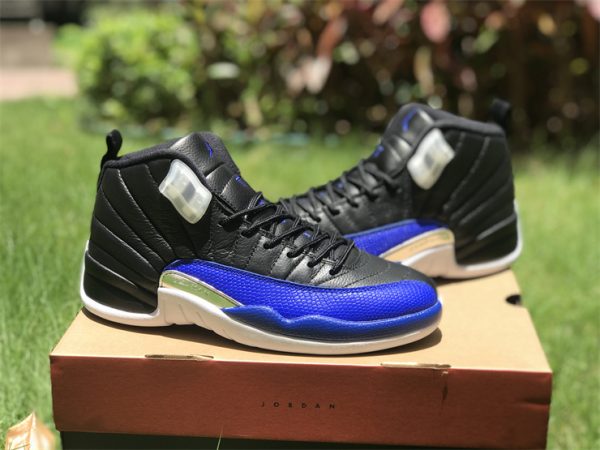 Air Jordan 12 Black Hyper Royal 2022 Metallic Silver-White