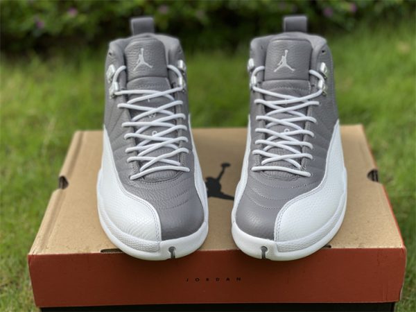 Air Jordan 12 Stealth White Cool Grey front look