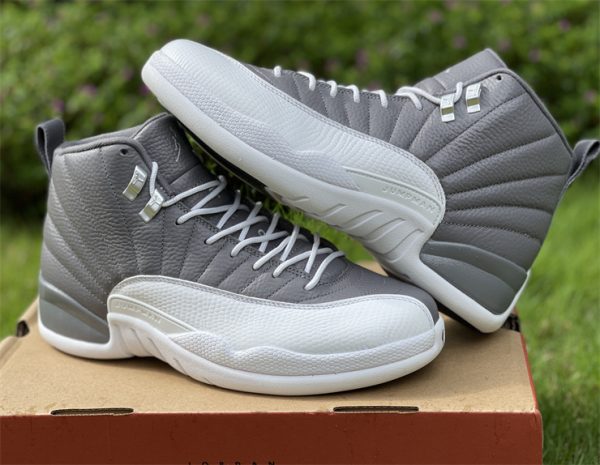 Air Jordan 12 Stealth White Cool Grey men shoes