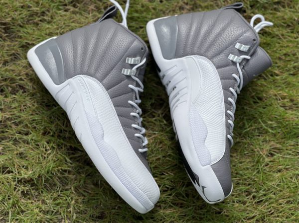 Air Jordan 12 Stealth White Cool Grey side look