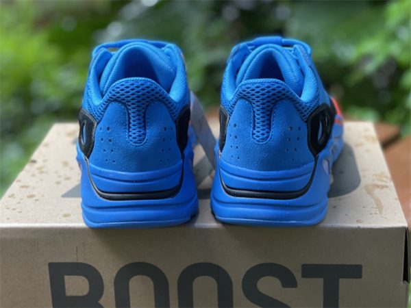New Adidas Yeezy Boost 700 Bright Blue heel