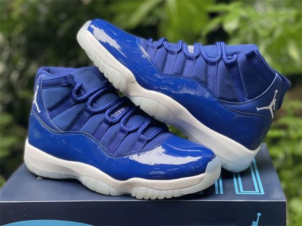 custom Air Jordan 11 High Bright Royal Blue for men