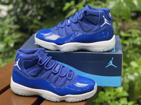 custom Air Jordan 11 High Bright Royal Blue shoes