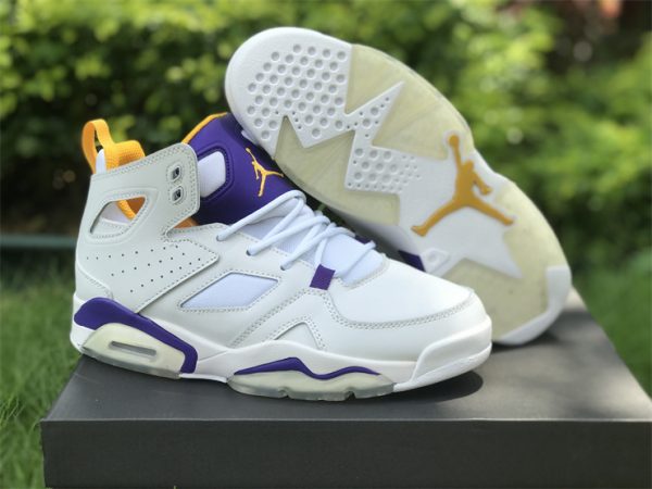 Jordan Flight Club 91 Lakers White Court Purple