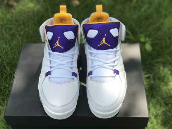 Jordan Flight Club 91 Lakers White Court Purple front