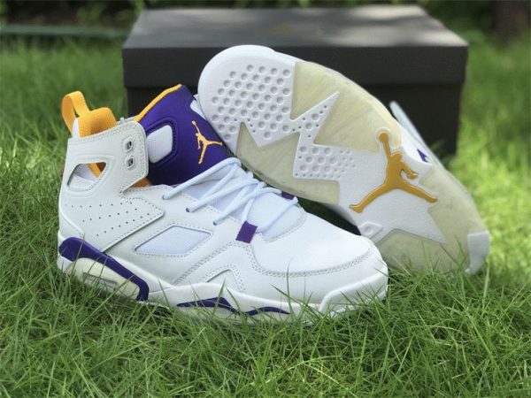 Jordan Flight Club 91 Lakers White Court Purple shoes