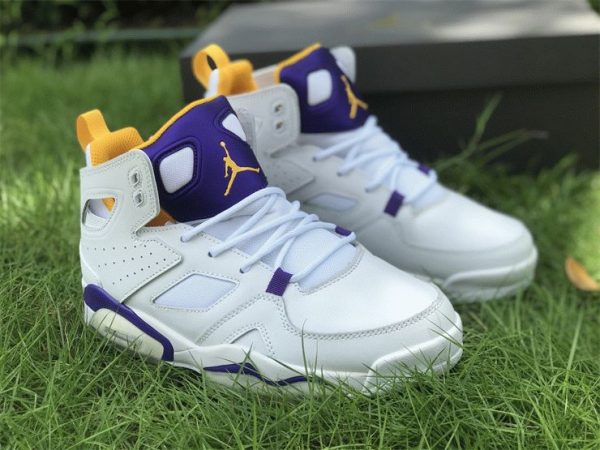 Jordan Flight Club 91 Lakers White Court Purple sneaker