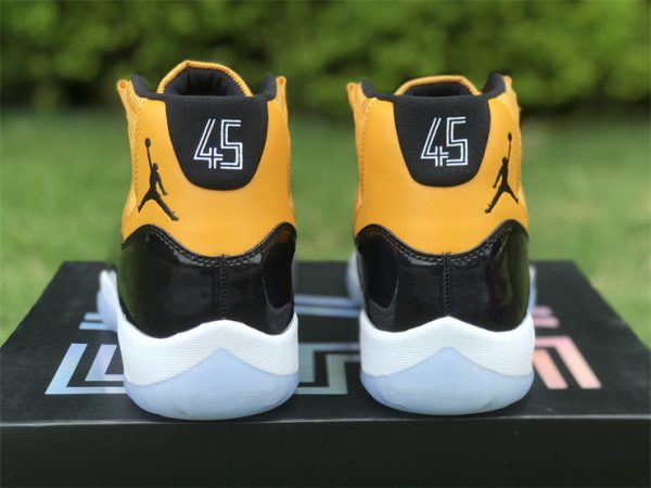 New Air Jordan 11 Retro Black Yellow NO.45 back