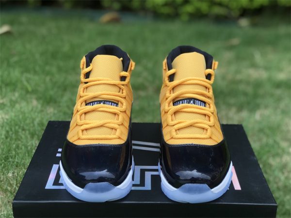 New Air Jordan 11 Retro Black Yellow NO.45 front look