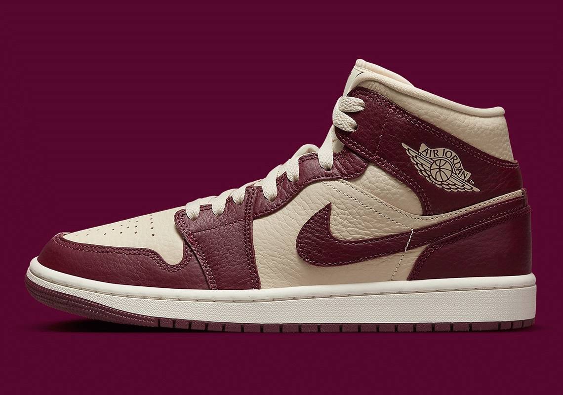 Air Jordan 1 Mid Split Gorgeous Burgundy