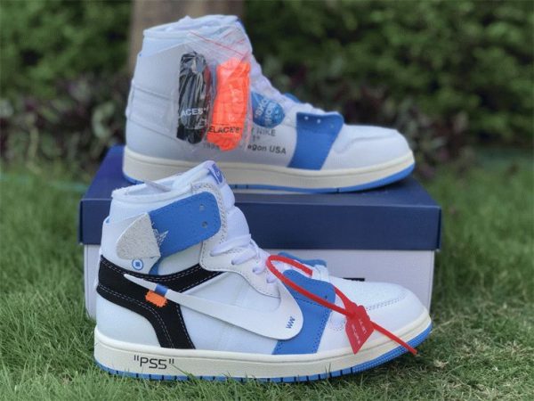 Air Jordan 1 X Off-White NRG PS5 Blue sneaker